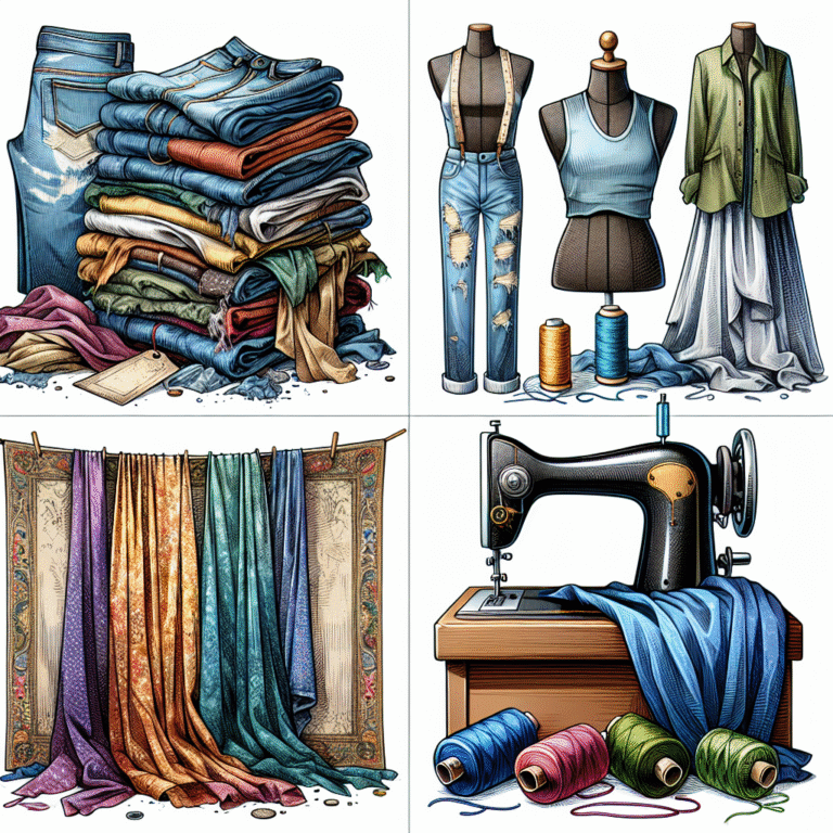 upcycling: transforming old textiles into fashionable pieces