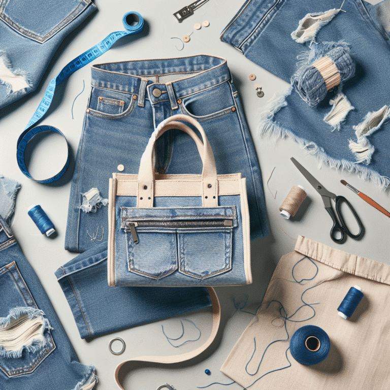 upcycling jeans into trendy fashion pieces