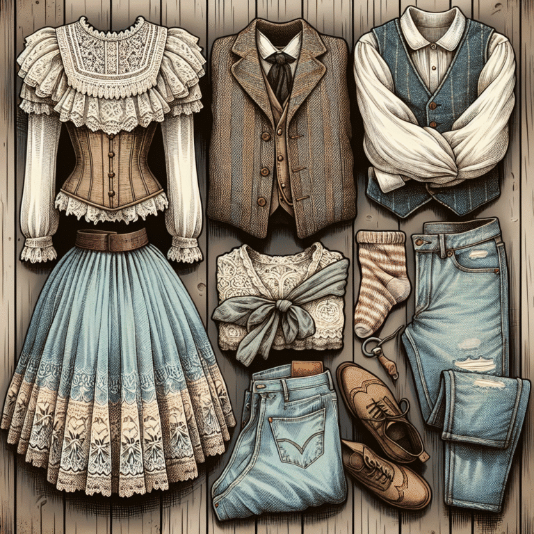 how to combine vintage clothing pieces